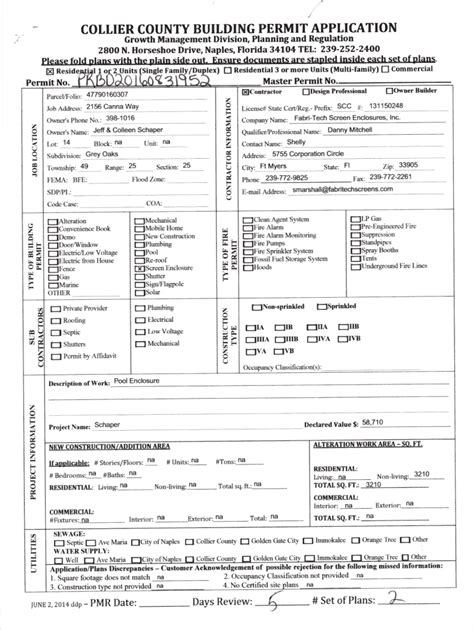 Fillable Online cvportal colliergov COLLIER COUNTY BUILDING PERMIT ...