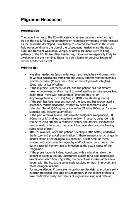 Migraine Headache | DOC