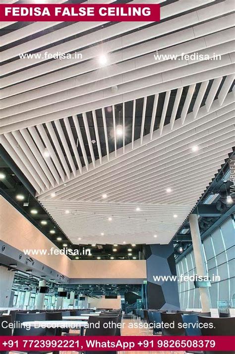 Office False Ceiling Pop Ka Design Ceiling White Cafe Interior Design