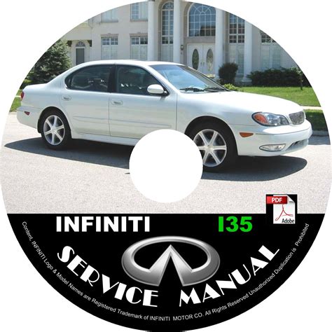 2004 Infiniti I35 Factory OEM Service Repair Shop Manual on CD Fix Repair Rebuild 04 Workshop Guide