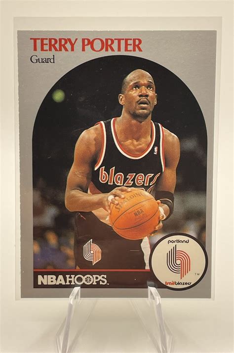 1990 NBA Hoops Terry Porter Basketball Card #249 Portland Trailblazers ...
