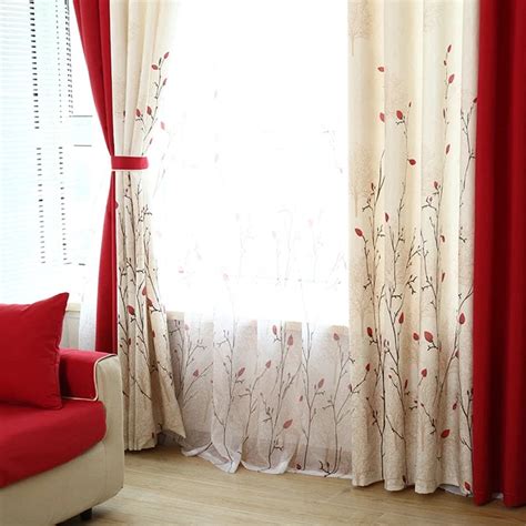Premium Blackout Designer Curtains - Classic Cream & Maroon Floral Vin ...