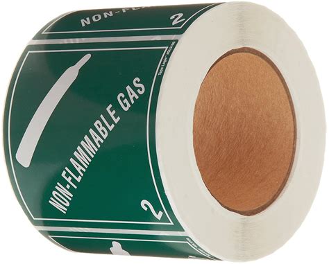 Tape Logic DL5100 Pressure Sensitive Label, Legend "NON-FLAMMABLE GAS 2 ...