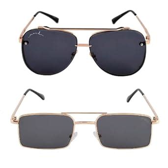 Buy MOED Karan Aujla Mens Classic Retro Small Metal Frame Vintage ...