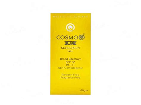 CosmoQ AC Sunscreen Gel SPF 30 PA – Earthglies
