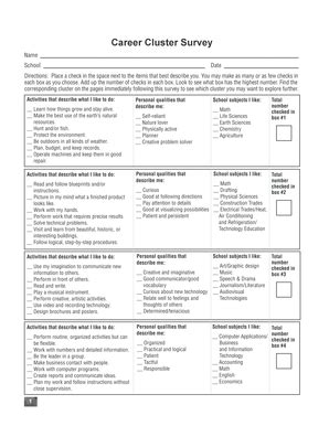 Fillable Online Career Cluster Survey Fax Email Print - pdfFiller