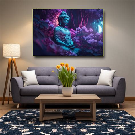 Buy Gautam Buddha Canvas Wall Painting Online - Punam Metalcrafts