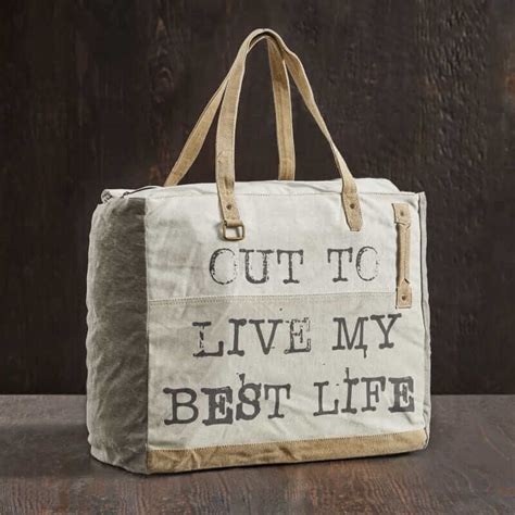 Mona B - Extra Large Canvas Handbag for Women | Zipper Extra Spacious