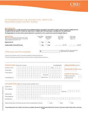 Fillable Online cisi ffs exam form Fax Email Print - pdfFiller