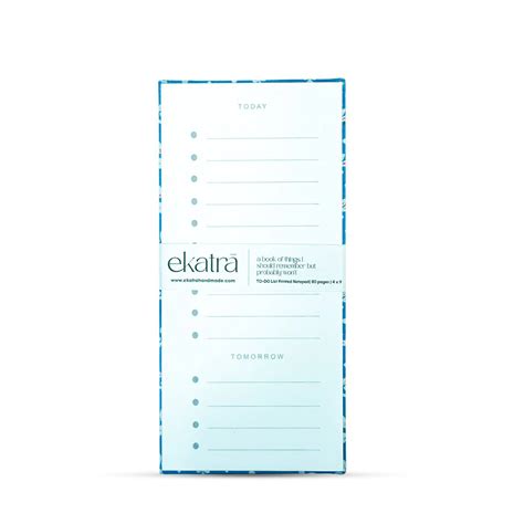 Ekatra To do Terable Pad - Today/Tomorrow (4*9) - SCOOBOO - Ekatra