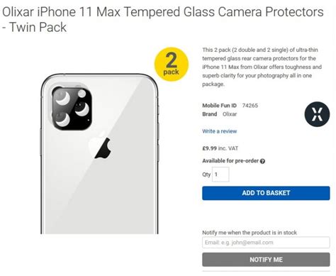 Upcoming Apple's iPhone 11 Confirmed To Have Square Camera Cluster ...