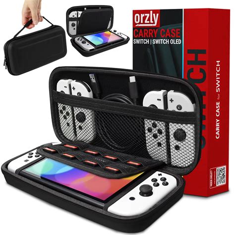 Orzly Carry Case Compatible with Nintendo Switch, Black (Case Only ...