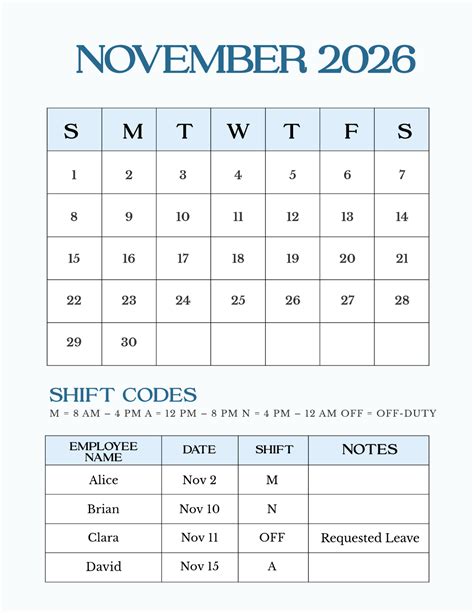 Free November 2025 Calendar Templates, Editable and Printable