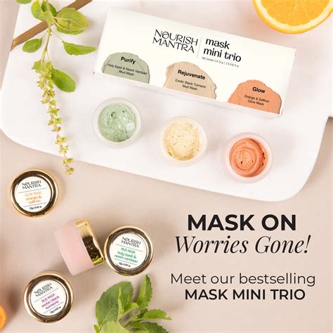 Mask Mini Trio | Buy Natural Facial Mud Mask – Nourish Mantra