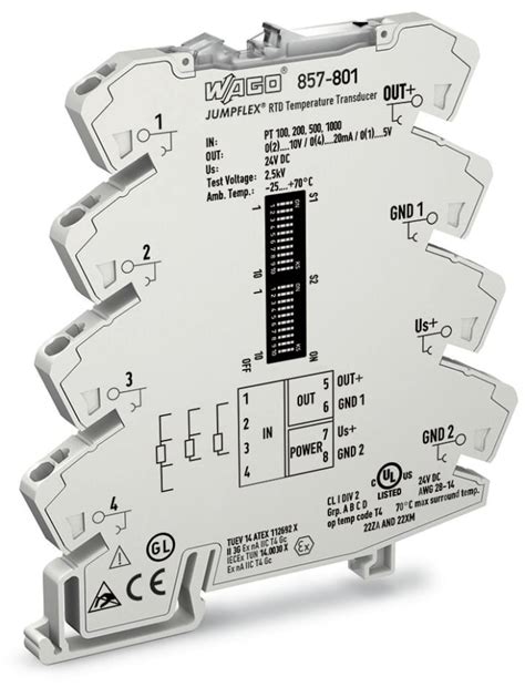 857-801 WAGO | WAGO 857 Series Signal Conditioner, Temperature Input ...