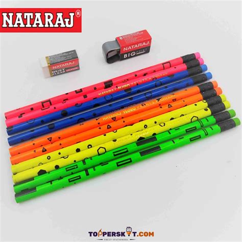 Natraj Fluro Neon Color Print Pencils ( Pack Of 10 ) – Topperskit LLP