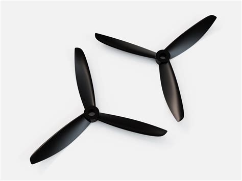5045 Triblade Propeller Black (CW,CCW) FPV QAV250 Drone (Set of 2 ...