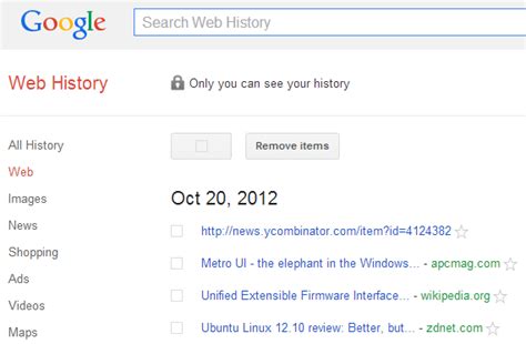 Image result for Web Search History