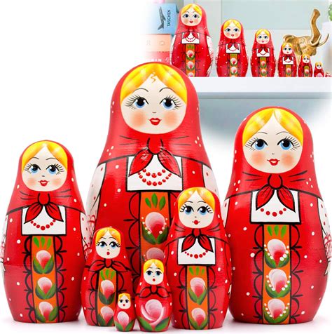 AEVVV Nesting Dolls Set of 7 - Baboushka in Hand India | Ubuy