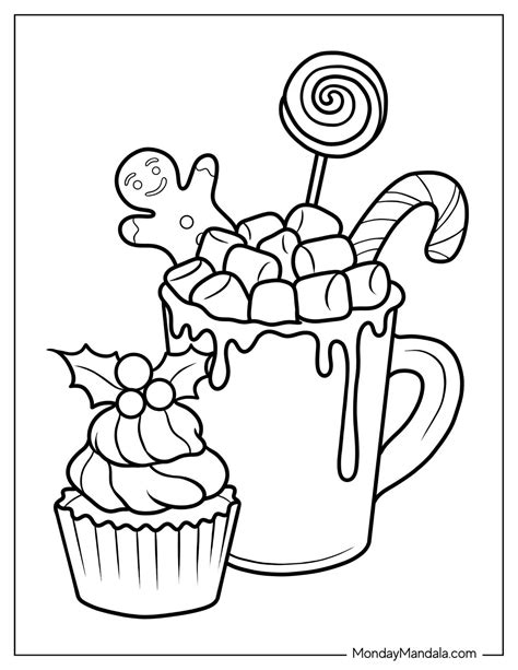20 Hot Chocolate Coloring Pages (Free PDF Printables)