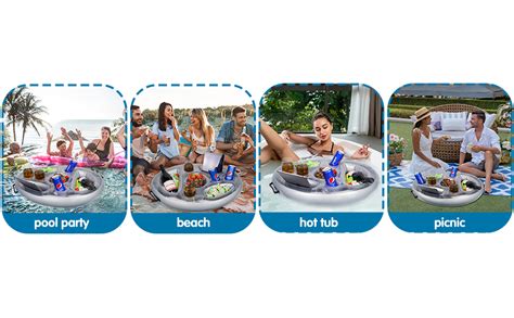MosQuick® Inflatable Floating Drink Round Holder With 8 Holes Large ...