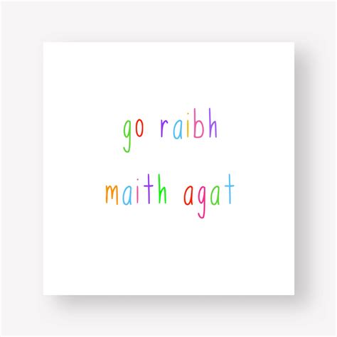 Go raibh maith agat Cárta Gaeilge Gaeilge Irish Card - Etsy.de