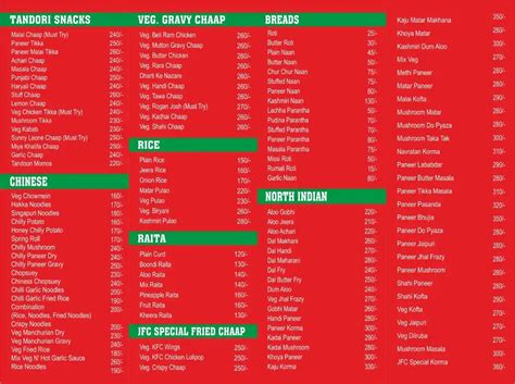 Menu at JFC Family Restaurant, Ghaziabad, G-2