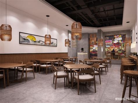 5万元餐饮空间60平米装修案例_效果图 - 重庆小面---60平米 - 设计本