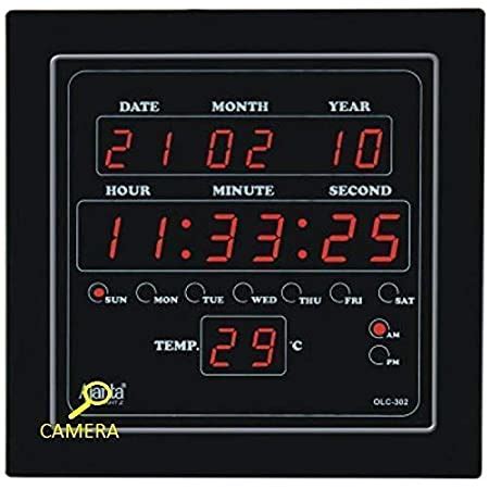 Buy Smars® Digital Spy Wall Clock 1080P Security Camera WiFi Enabled IP ...