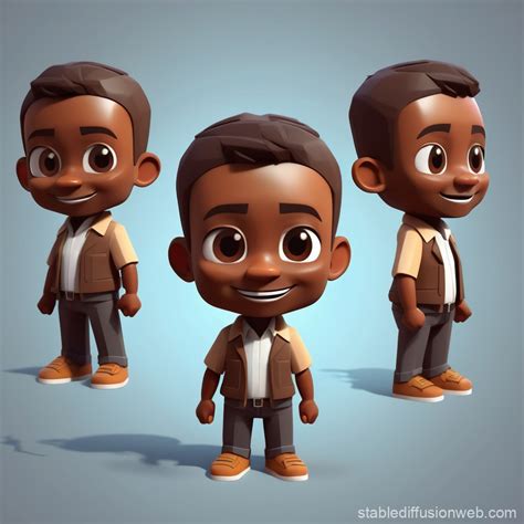 3D Low Poly Programmer Character Reference | Stable Diffusion Online