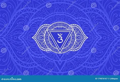 Ajna, Third Eye Chakra Symbol. Colorful Mandala Stock Vector ...