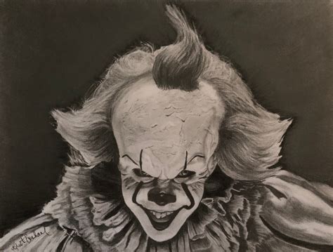 Scary Clown Pencil Drawings