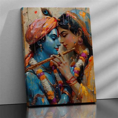 Radha Krishna Canvas Wall Art Print Divine Inspirations – Kotart