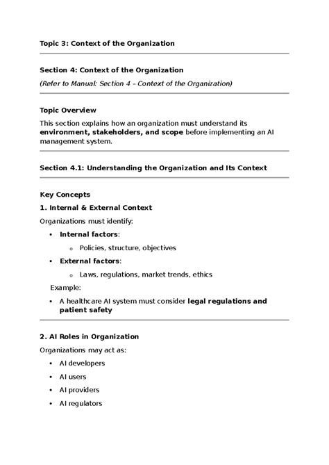 ISO42001 Clause 3.11: Understanding Organizational Context for AI ...