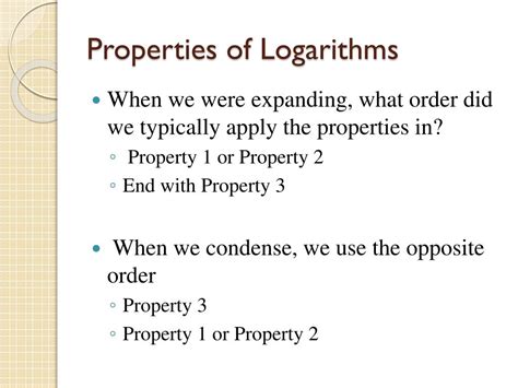 Properties of Logarithms 的图像结果