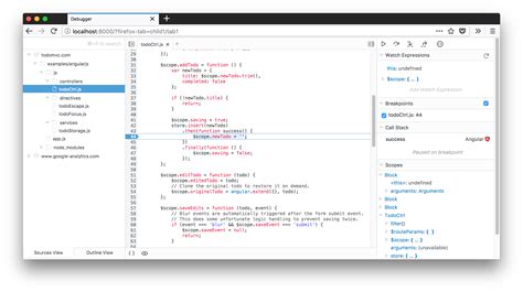 Firefox JavaScript Debugger 的图像结果