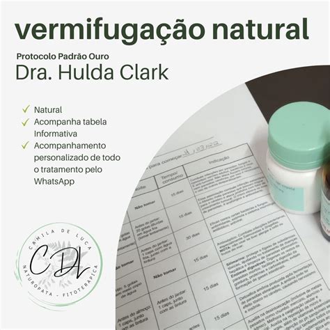 Desparasitação Hulda Clark (protocolo simples) - Camila De Luca Naturopata