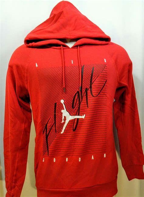 Nike Air Jordan Flight Hoodie Sweatshirt Mens Medium RED NWT | eBay ...