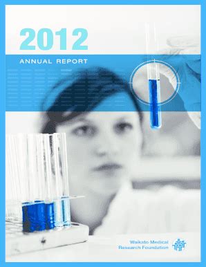 Fillable Online wmrf org Annual report - Waikato Medical Research ...