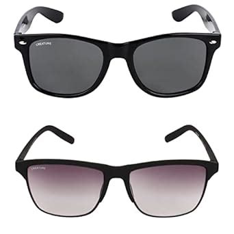 CREATURE Unisex Modern Style Adult Sunglasses (Lens-Purple & Black ...