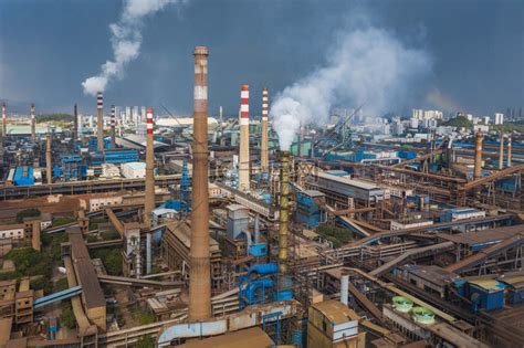 柳钢焦化厂正午广西柳州工厂航拍摄影图配图高清摄影大图-千库网