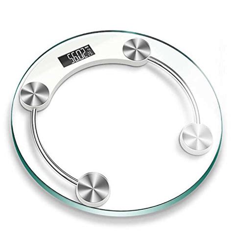 MCP Healthcare Digital Glass Weighing Scale Personal Round LED Display ...