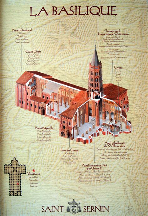 Landmark Basilica St Sernin in Toulouse