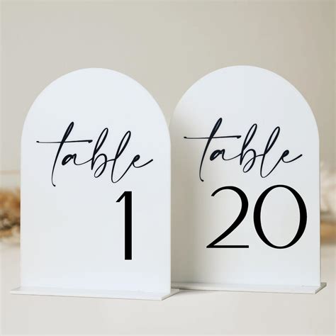 Amazon.com: Table Numbers for Events/Weddings - 1-20 Numbered Acrylic ...