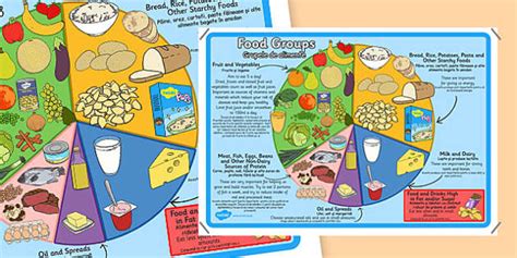 Large Food Groups Poster Romanian Translation