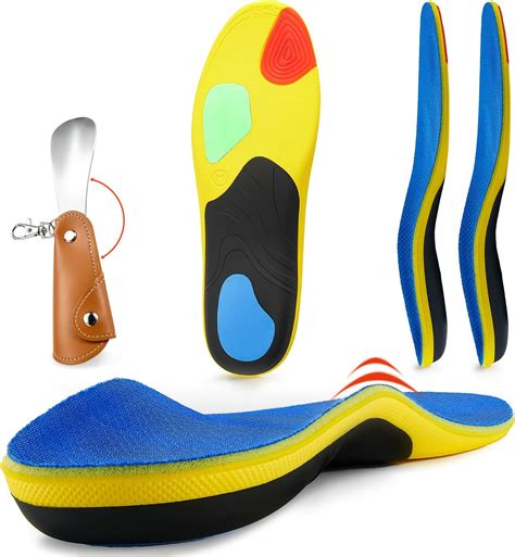 Amazon.com: MIBATUS Insoles Men Work Boots Standing All Day High Arch ...