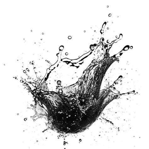 Water Splash Clip Art Black And White