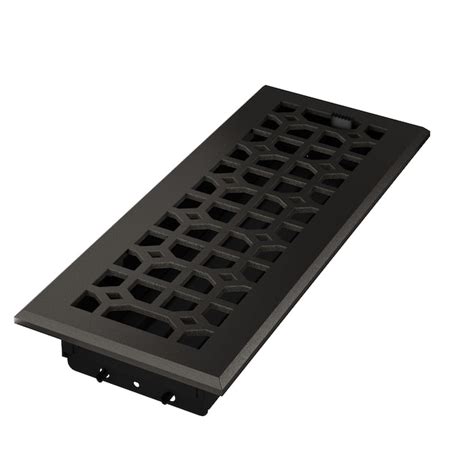 IMPERIAL 4-in x 12-in Maximum Airflow Cast Iron Matte Black Floor ...