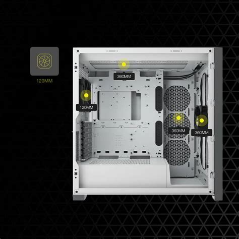 Corsair iCUE 5000X RGB Tempered Glass ATX PC Case — White