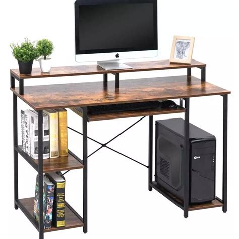 TEKAVO Multipurpose Computer Desk Office Table with Keyboard Tray for ...